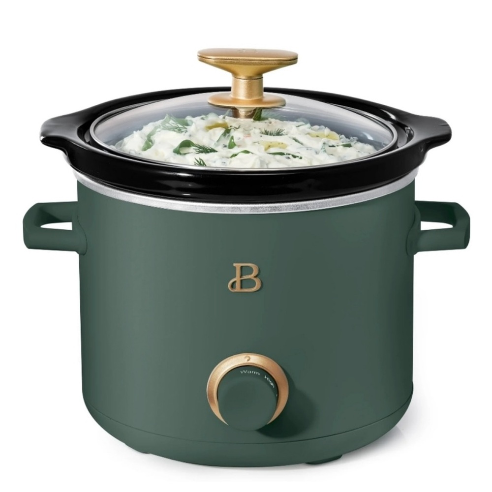 BEAUTIFUL BY DREW BARRYMORE 2qt Slow Cooker, Thyme Green color